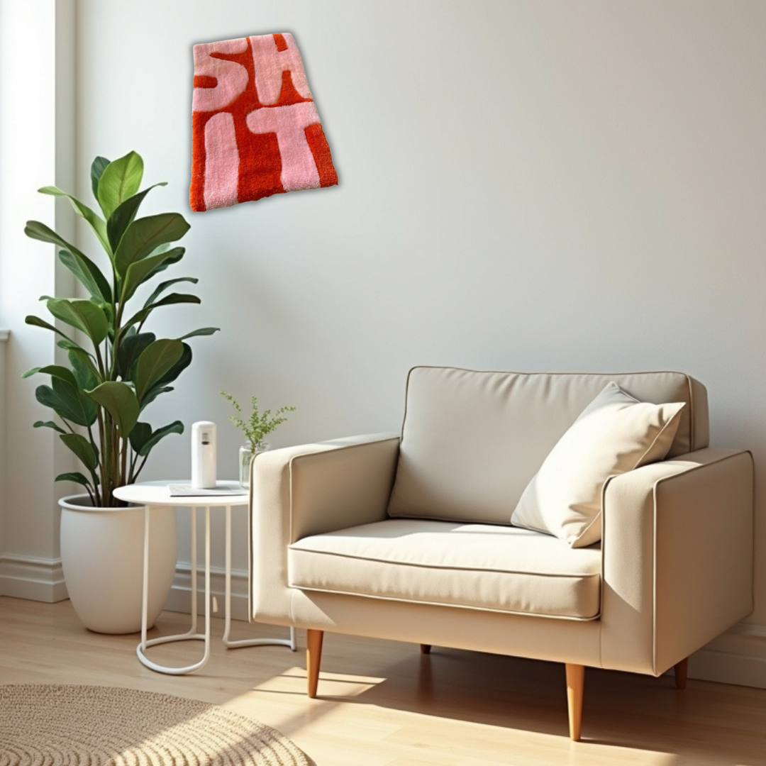 SHIT Pink and Orange rug