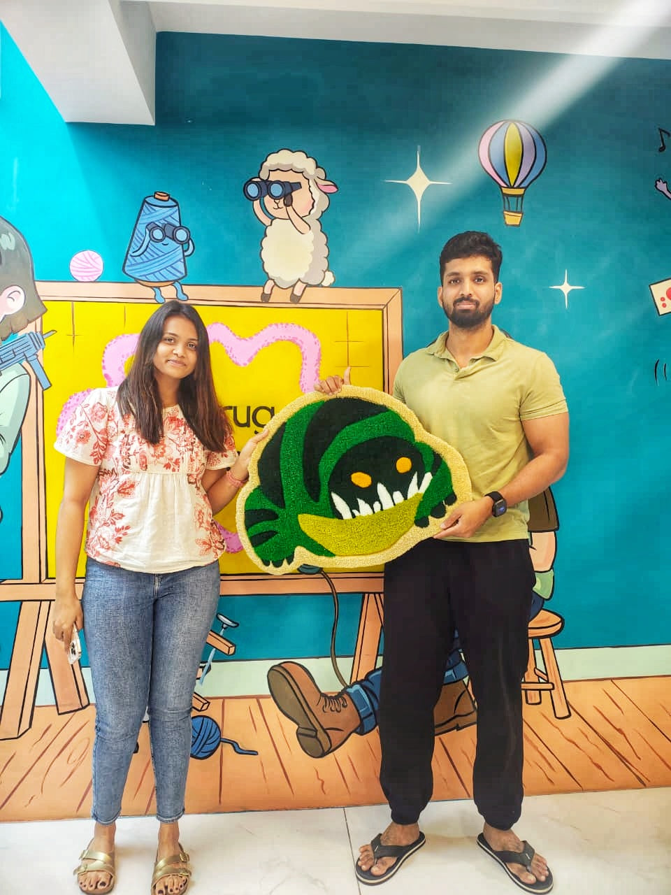 Couple Tufting Session