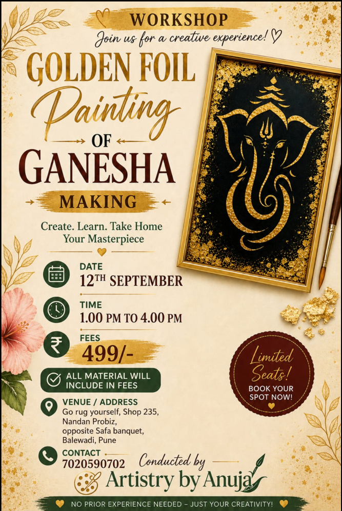 Golden Foil Ganesha Painting Workshop
