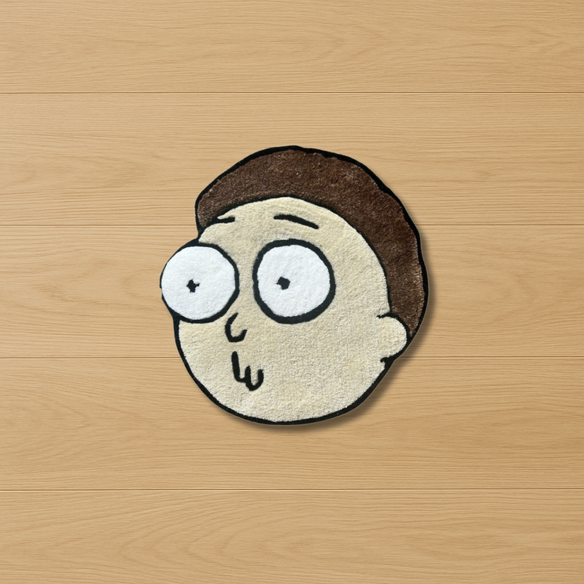 Mew Face Rug Morty Face Rug – Go Rug Yourself